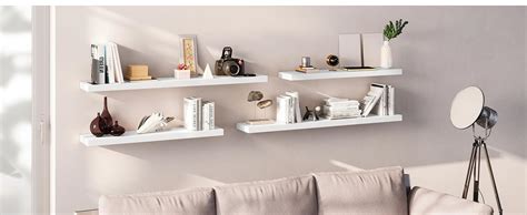 Ballucci Floating Shelves For Wall 36 Wood Wall Shelf Set Of 2 With Invisible