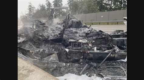 53 Year Old Bremerton Man In Custody After Fiery Crash On I 5 Near JBLM