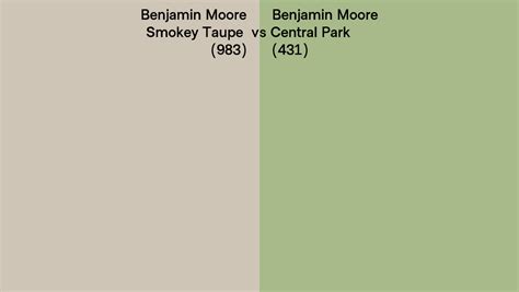 Benjamin Moore Smokey Taupe Vs Central Park Side By Side Comparison