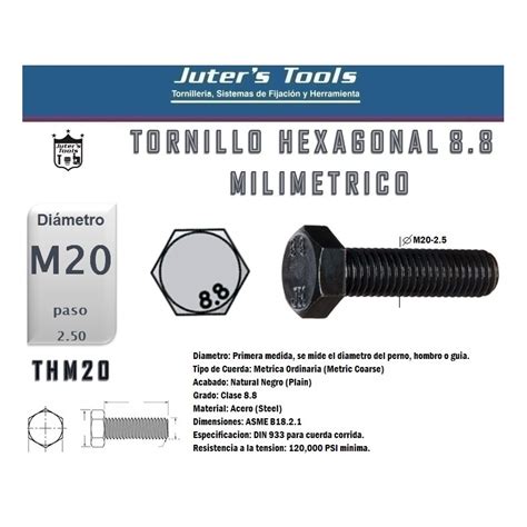 Tornillo Hexagonal Milimetrico M