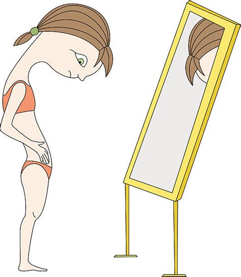 Girl Looking In Mirror Illustrations Royalty Free Vector Graphics