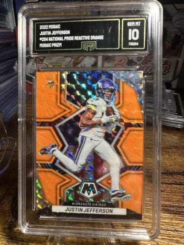 2022 Mosaic Justin Jefferson National Pride Reactive Orange Prizm EBay