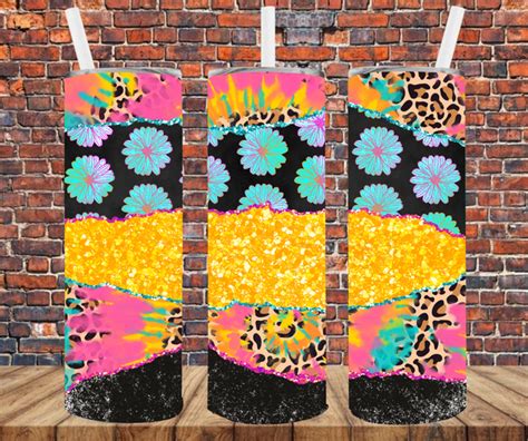 Colorful Design Tumbler Wrap Sublimation Transfers Crafty Bucks