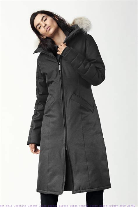 Hot Sale Graphite Canada Goose Parkas Elrose Parka Canada Goose Black