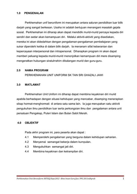 Kertas Kerja Perkhemahan PDF