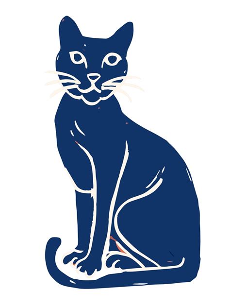 Blue Cat Silhouette Posters Prints By Ed Ramos Printler