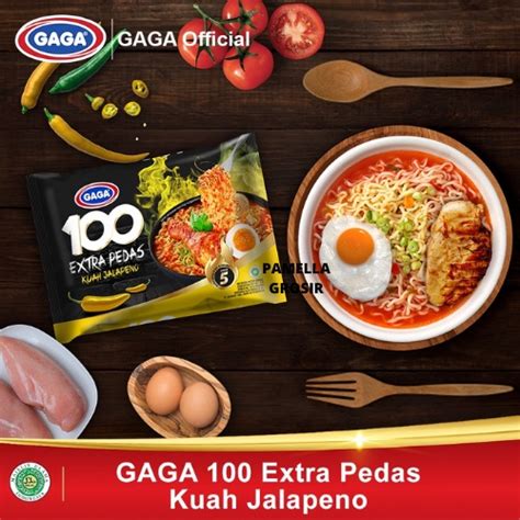 Jual Mie Gaga 100 Ekstra Pedas 75gr Kuah Jalapeno Snack Makanan Ringan Jajanan Cemilan Camilan