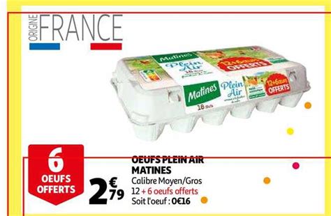 Promo Oeufs Plein Air Matines Chez Auchan ICatalogue Fr