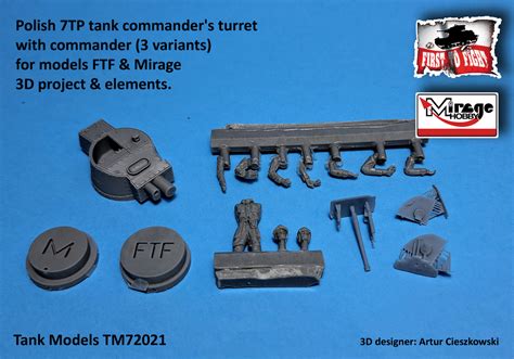 Polish 7TP Tank Commander's Turret With Commander (3 Variants) (For FTF ...