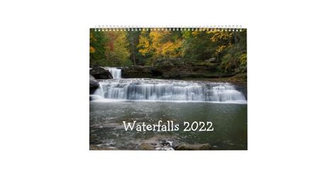 Waterfalls 2022 Calendar Zazzle