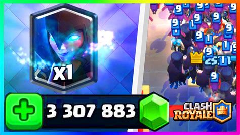 Clash Royale DÉfi De La Sorciere De Nuit Pack Opening 3m De Gemmes Youtube