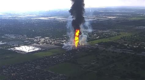 WATCH Pipeline Explosion And Fire Forces Evacuations In Houston Suburb