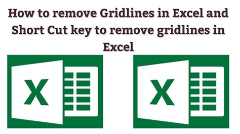 How To Remove Gridlines In Excel And Short Cut Key To Remove Gridlines In Excel Youtube