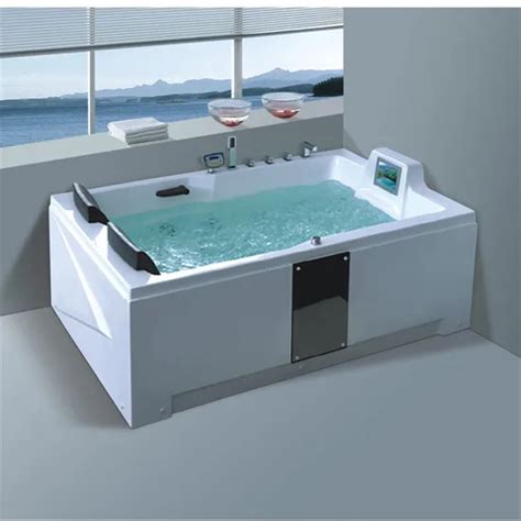Luxury Freestanding Acrylic Massage Bathtub Thermostatic SPA Whirlpool Hot Tub With Speaker