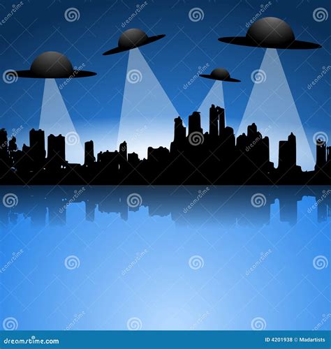 Aliens Invading Earth Royalty Free Stock Photography Cartoondealer