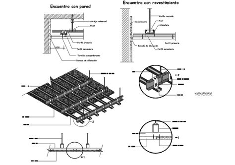 False House Ceilings Suspended Structure Details Dwg File Artofit