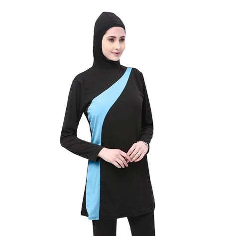 L 5xl Plus Size Muslim Swimwear Women Stripes Women Swimming Suit