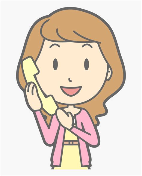 Emotion,art,yellow - Girl On Phone Clipart, HD Png Download - kindpng