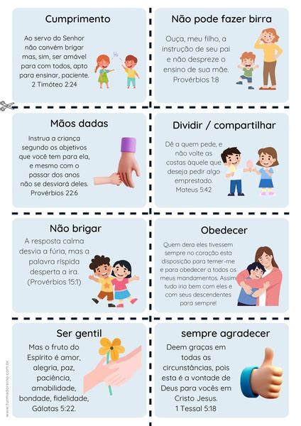 Imagens De Boas Ações Para Imprimir - TurmaDoReino - Cards de Boas Ações