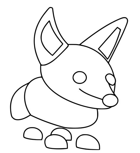 Roblox Adopt Me Fennec Fox Coloring Pages Coloring Cool