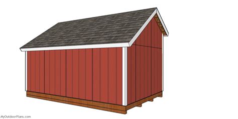 Saltbox Shed Plans Back View Myoutdoorplans