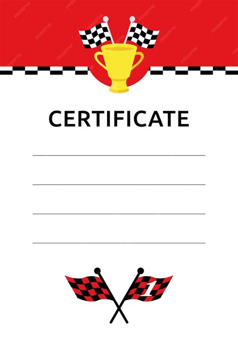 Premium Vector Graduation Certificate Template For Sports Car Or Kart