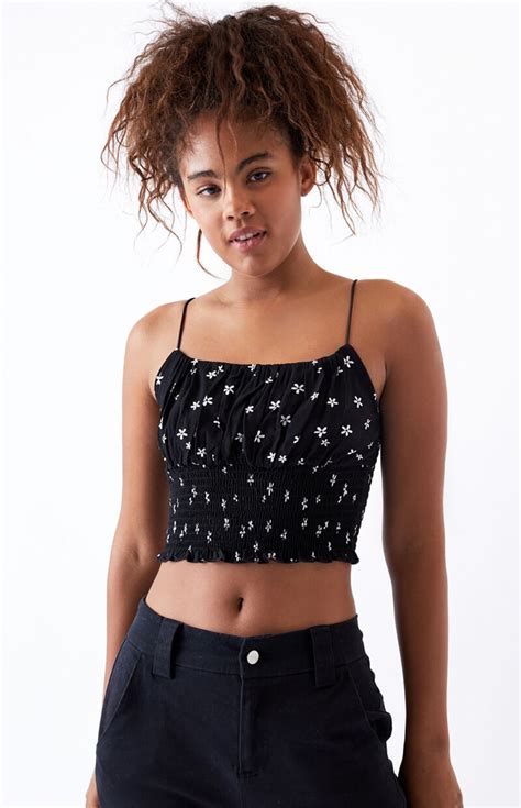 La Hearts Smocked Bodice Cami Top Pacsun