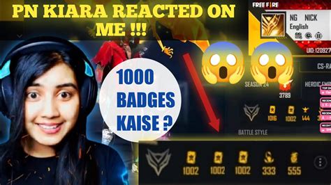 PN KIARA REACTION ON ME PN KIARA CUSTOM WINNER 1000 BADGES