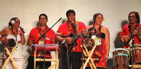 Cook Islands Traditional Music And Dances Editorial Stock Photo Image