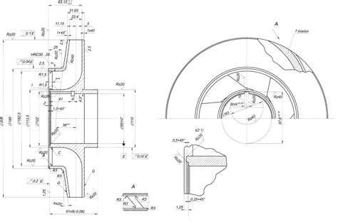 Expanded Wheel Sketch With Section Squares Letters Degrees Vector