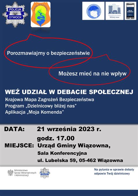 Debata o bezpieczeństwie Policja zaprasza na spotkanie 21 września