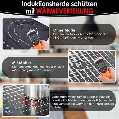 Kitchenraku Large Induction Hob Protector Mat X Cm Silicone