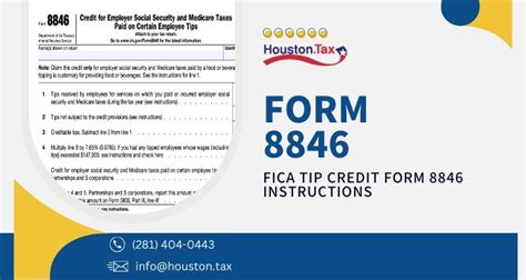 Form 8846 Your Guide To FICA Tip Credit Form HoustonDotTax Blog