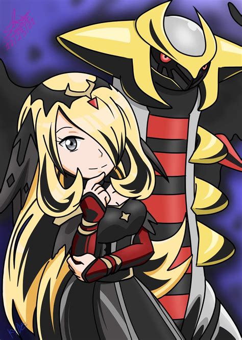 Sygna Suit Cynthia And Giratina Fanart ⭐ Pokémon Amino