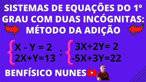 Sistemas De EquaÇÕes Do Primeiro Grau Com Duas IncÓgnitas MÉtodo Da