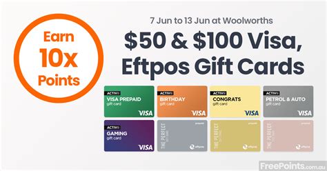 10x Everyday Rewards Points On 50 And 100 Visa Activ And Perfect