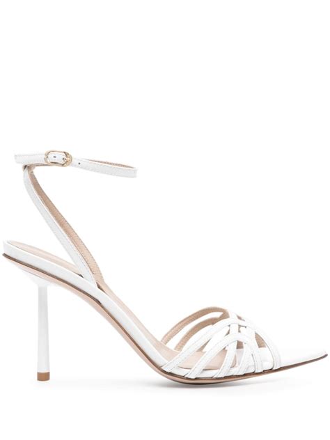 Le Silla Bella Mm Leather Sandals White Farfetch