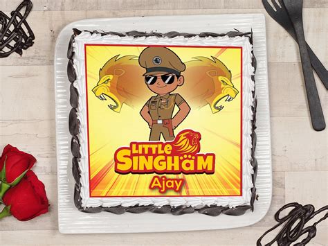 Buy Square Shaped Little Singham Poster Cake Little Singham Cake