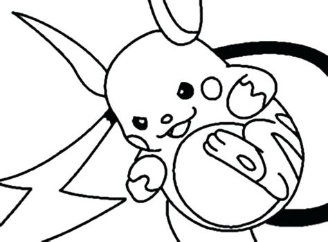 Pokemon Raichu Coloring Page