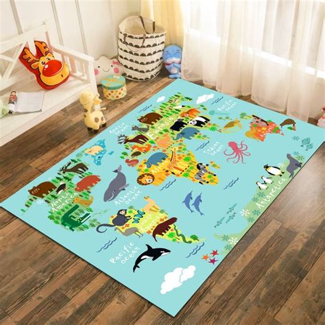 World Map Rug - Etsy