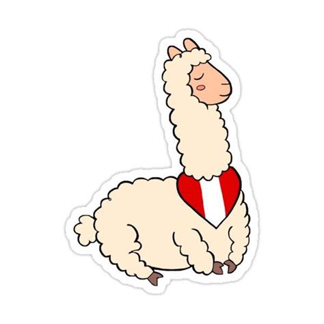Peru Llama Sticker For Sale By Bernizsal12 Em 2024 Adesivos Sticker