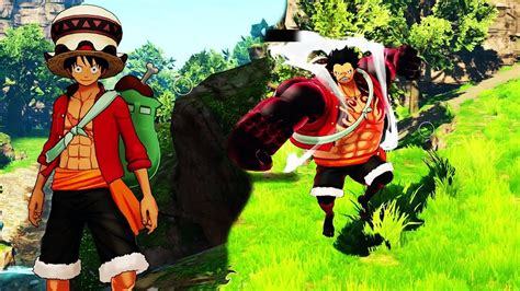 One Piece World Seeker Luffy Stampede Outfit Gameplay One Piece World