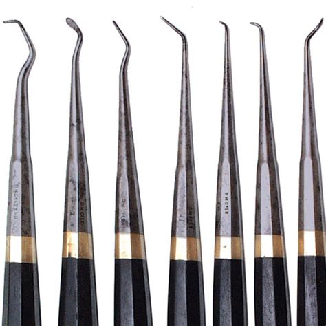 An English Set For Dental Scaling All Instruments With Ebony Handles