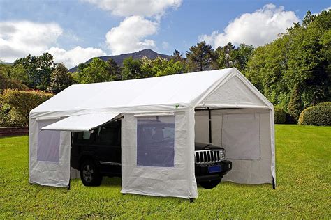 Carport Tent White - Impact Canopies Canada 10 Ft X 20 Ft White Heavy Duty Carport Canopy ...