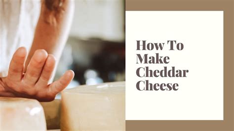 How To Make Cheddar Cheese Youtube