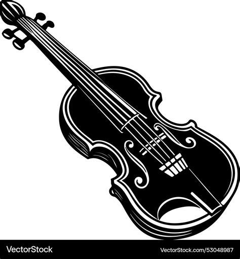 Violin Silhouette Royalty Free Vector Image Vectorstock