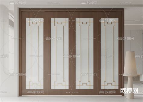 新中式推拉门 厨卫门3d模型下载id121451583dmax免费模型 欧模网