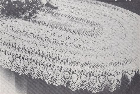 35+ Awesome Free Crochet Oval Tablecloth Patterns - crochetnstyle.com