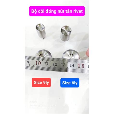 Bộ cối đóng nút tán 2 mặt nút rivet Size 6ly 9ly Bằng thép trắng