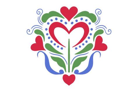 Folk Art Heart Svg Cut File By Creative Fabrica Crafts · Creative Fabrica